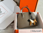 Hermès Bolide Calfskin Shell Bag Adorable And Practical Complimentary Hardware And Pony Charm - Image 11