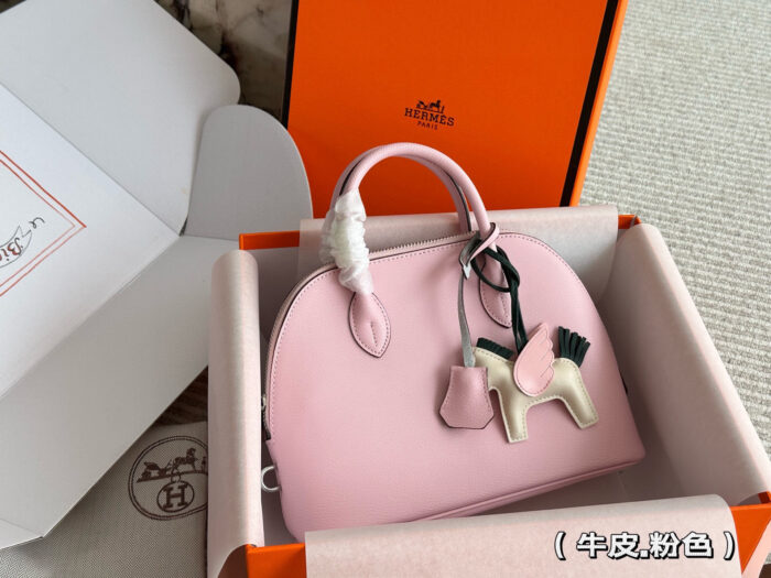 Hermès Bolide Calfskin Shell Bag Adorable And Practical Complimentary Hardware And Pony Charm - Image 13