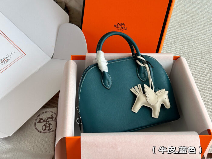 Hermès Bolide Calfskin Shell Bag Adorable And Practical Complimentary Hardware And Pony Charm - Image 15