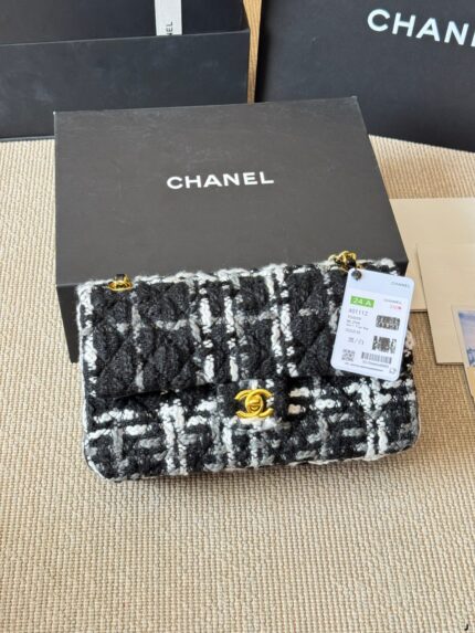 Chanel Cf Chain Shoulder Bag Classic Quilted Double C Tweed Shoulder/Handbag/Crossbody