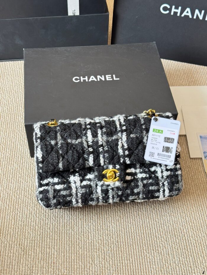 Chanel Cf Chain Shoulder Bag Classic Quilted Double C Tweed Shoulder/Handbag/Crossbody - Image 1