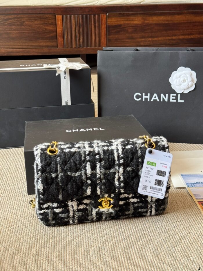 Chanel Cf Chain Shoulder Bag Classic Quilted Double C Tweed Shoulder/Handbag/Crossbody - Image 2