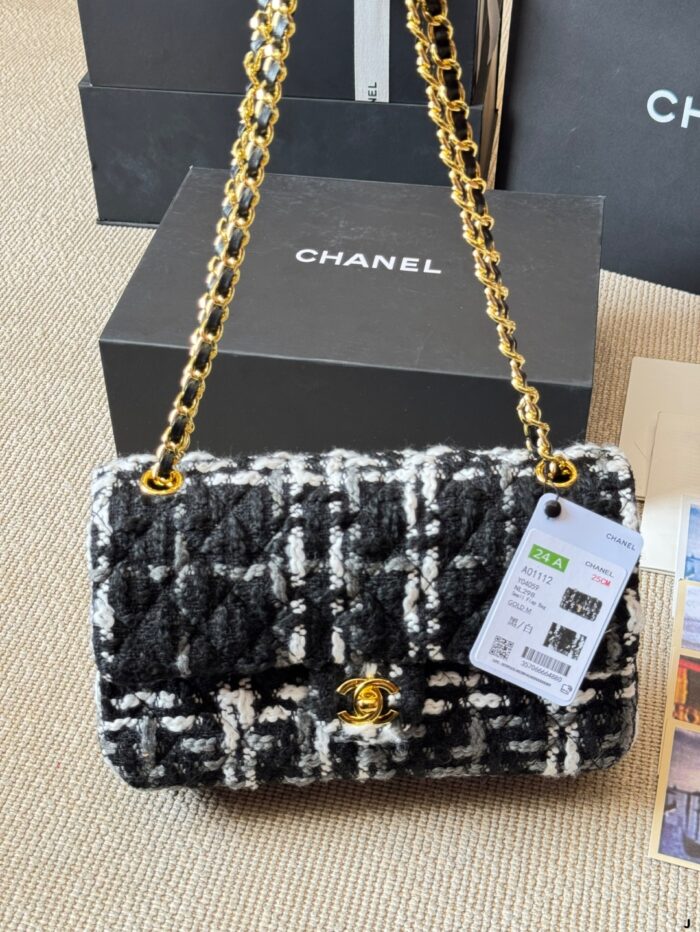 Chanel Cf Chain Shoulder Bag Classic Quilted Double C Tweed Shoulder/Handbag/Crossbody - Image 3