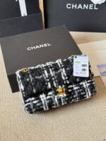 Chanel Cf Chain Shoulder Bag Classic Quilted Double C Tweed Shoulder/Handbag/Crossbody - Image 4