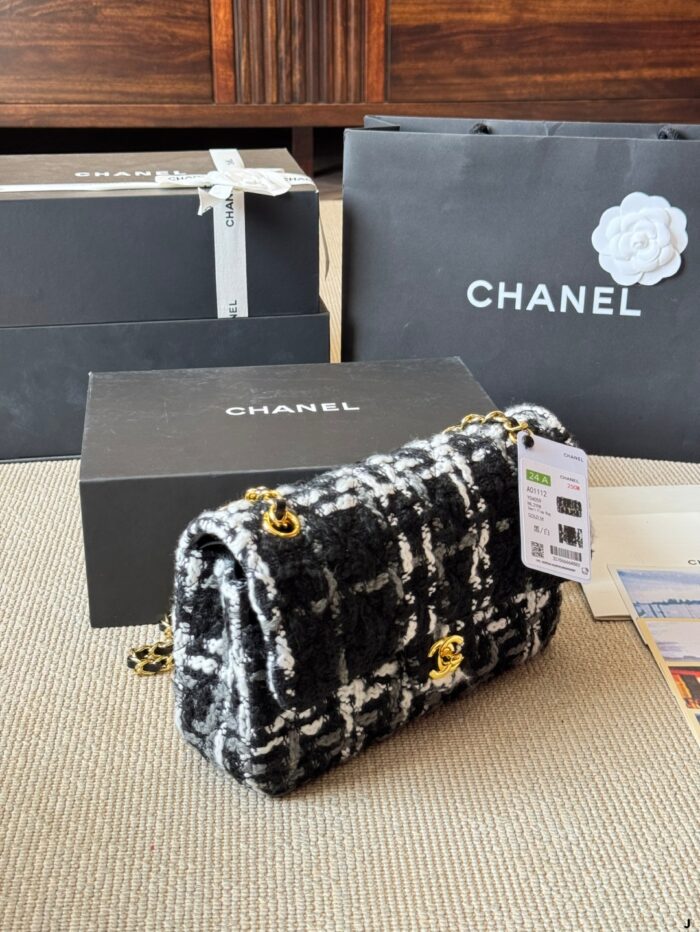 Chanel Cf Chain Shoulder Bag Classic Quilted Double C Tweed Shoulder/Handbag/Crossbody - Image 5