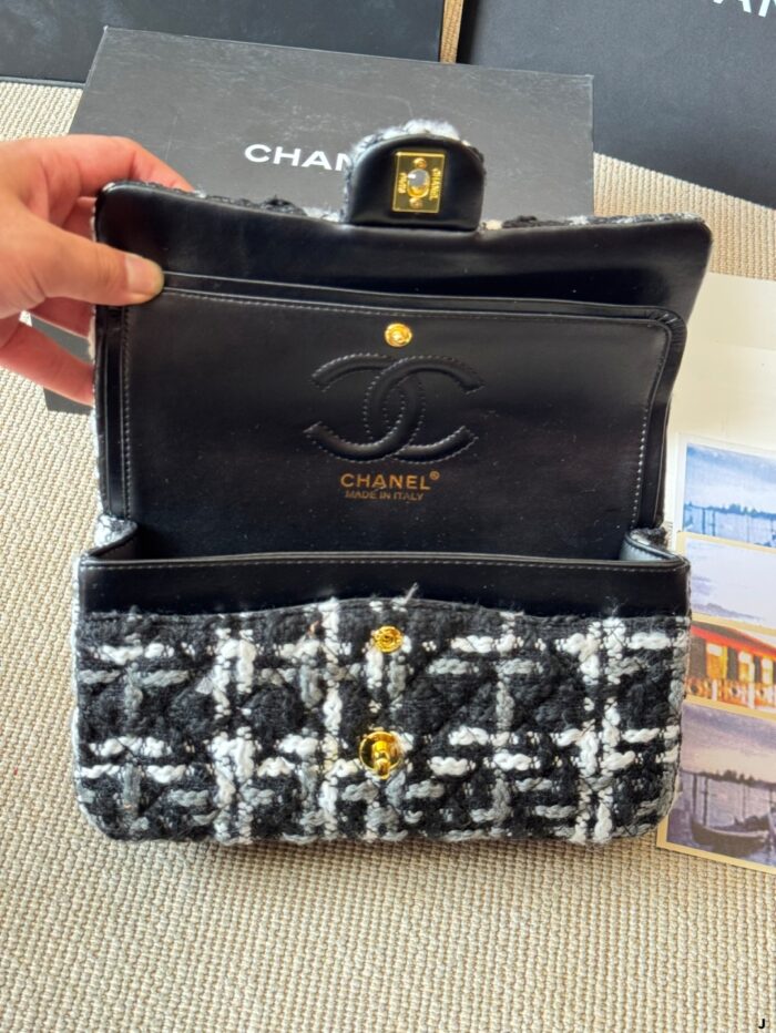 Chanel Cf Chain Shoulder Bag Classic Quilted Double C Tweed Shoulder/Handbag/Crossbody - Image 8