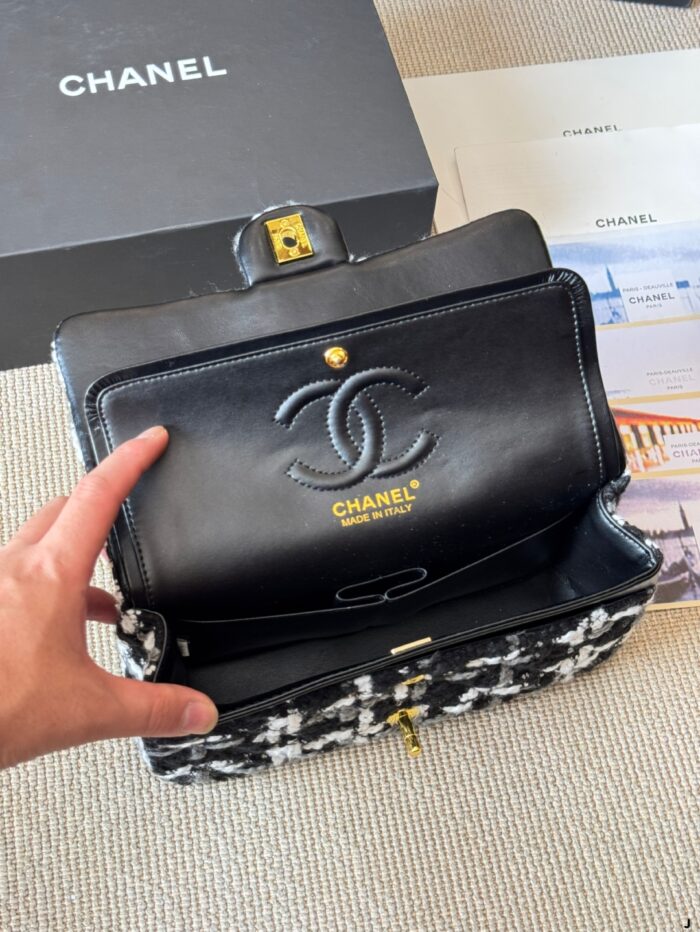 Chanel Cf Chain Shoulder Bag Classic Quilted Double C Tweed Shoulder/Handbag/Crossbody - Image 9