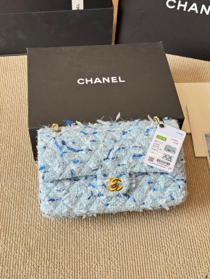 Chanel Cf Chain Shoulder Bag Classic Quilted Double C Tweed Shoulder/Handbag/Crossbody - Image 11