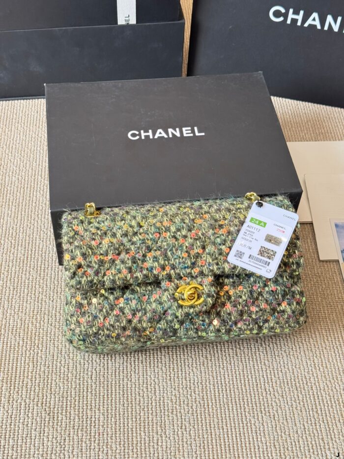 Chanel Cf Chain Shoulder Bag Classic Quilted Double C Tweed Shoulder/Handbag/Crossbody - Image 12