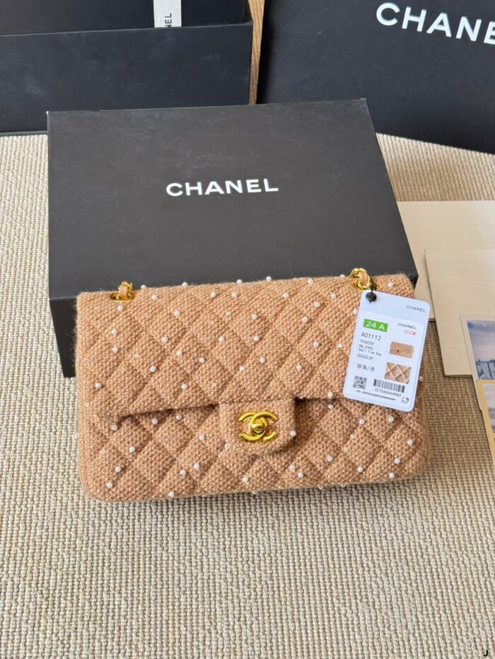 Chanel Cf Chain Shoulder Bag Classic Quilted Double C Tweed Shoulder/Handbag/Crossbody - Image 13