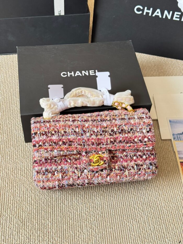 Chanel Cf Chain Shoulder Bag Classic Quilted Double C Tweed Shoulder/Handbag/Crossbody - Image 14
