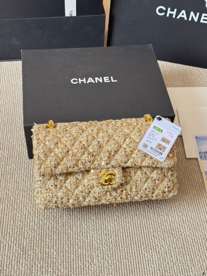 Chanel Cf Chain Shoulder Bag Classic Quilted Double C Tweed Shoulder/Handbag/Crossbody - Image 15