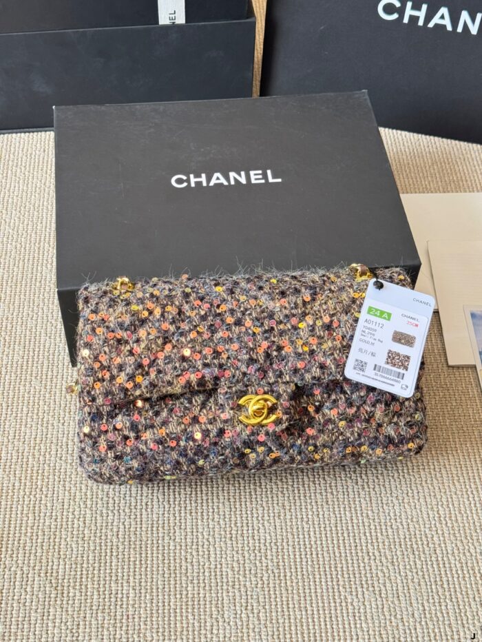 Chanel Cf Chain Shoulder Bag Classic Quilted Double C Tweed Shoulder/Handbag/Crossbody - Image 16