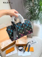 Louis Vuitton Keepall 25 Gradient Rainbow Monogram Bag Built-In Nfc Multiple Carrying Options Water-Resistant & Dirt-Resistant - Image 7