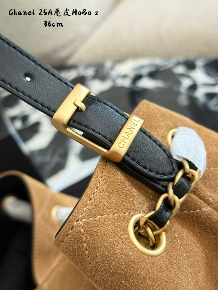 Chanel 25A Suede Hobo Shoulder Tote Bag Two-Tone Autumn/Winter King Of Bags - Image 6