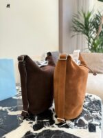 Loewe Loop Suede Bag Adjustable Shoulder Strap Dual-Carry Style Retro Aesthetic Generous Capacity - Image 4