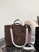Chanel Satin Leather Shopping Bag (Double C Logo) - Image 3