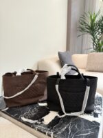 Chanel Satin Leather Shopping Bag (Double C Logo) - Image 5
