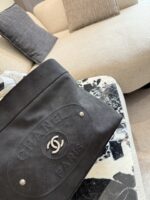 Chanel Satin Leather Shopping Bag (Double C Logo) - Image 7