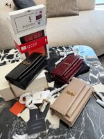 Yves Saint Laurent Sunset V Series Crocodile-Embossed Chain Bag With Mirror Included In Double Box