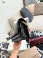 Yves Saint Laurent Sunset V Series Crocodile-Embossed Chain Bag With Mirror Included In Double Box - Image 5