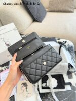 Chanel Woc Series Caviar Black Silver Quilted Chain Bag - Image 8