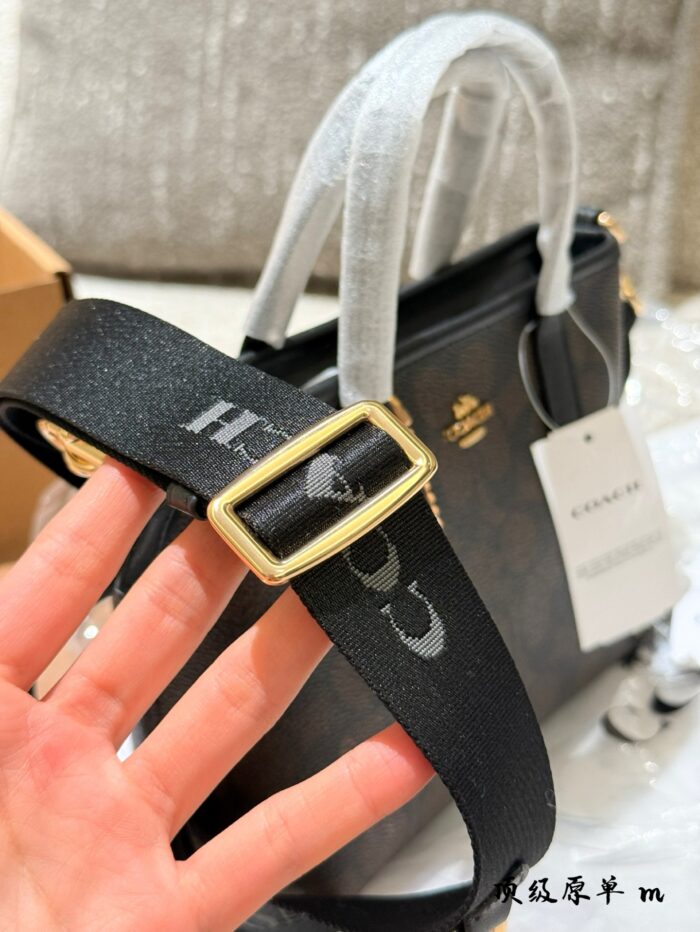 Coach City Series Mini Tote Bag Chalk White | Compact & Delicate | Sweet & Youthful Canvas Shoulder Strap | Casual & Spacious - Image 5