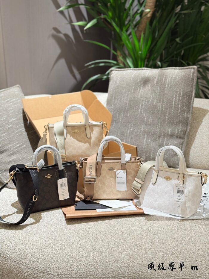 Coach City Series Mini Tote Bag Chalk White | Compact & Delicate | Sweet & Youthful Canvas Shoulder Strap | Casual & Spacious - Image 9