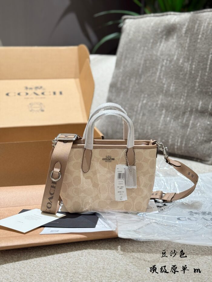 Coach City Series Mini Tote Bag Chalk White | Compact & Delicate | Sweet & Youthful Canvas Shoulder Strap | Casual & Spacious - Image 10