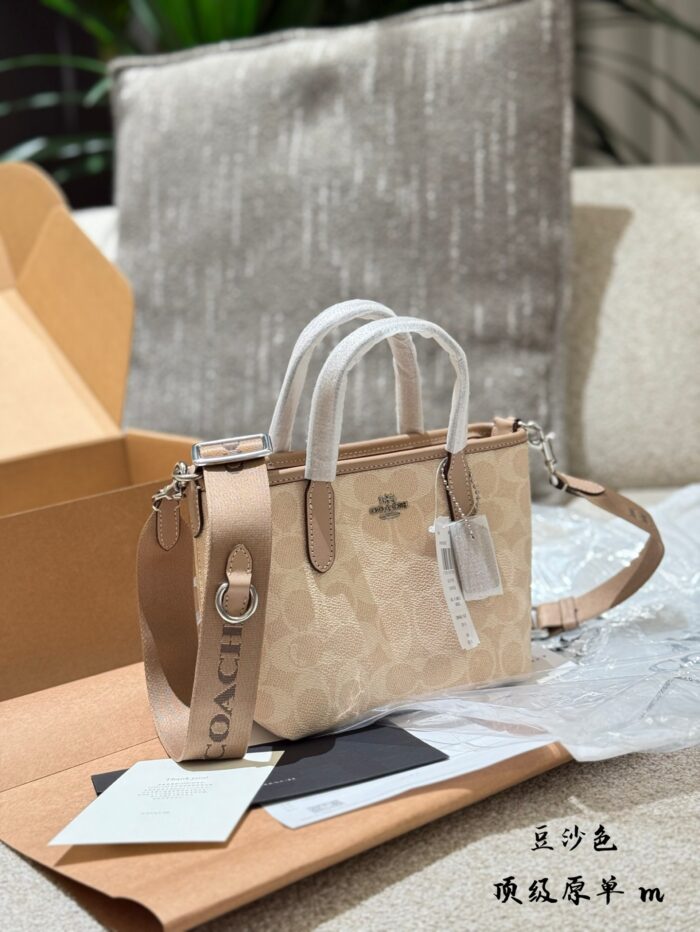 Coach City Series Mini Tote Bag Chalk White | Compact & Delicate | Sweet & Youthful Canvas Shoulder Strap | Casual & Spacious - Image 11