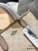 Coach City Series Mini Tote Bag Chalk White | Compact & Delicate | Sweet & Youthful Canvas Shoulder Strap | Casual & Spacious - Image 16