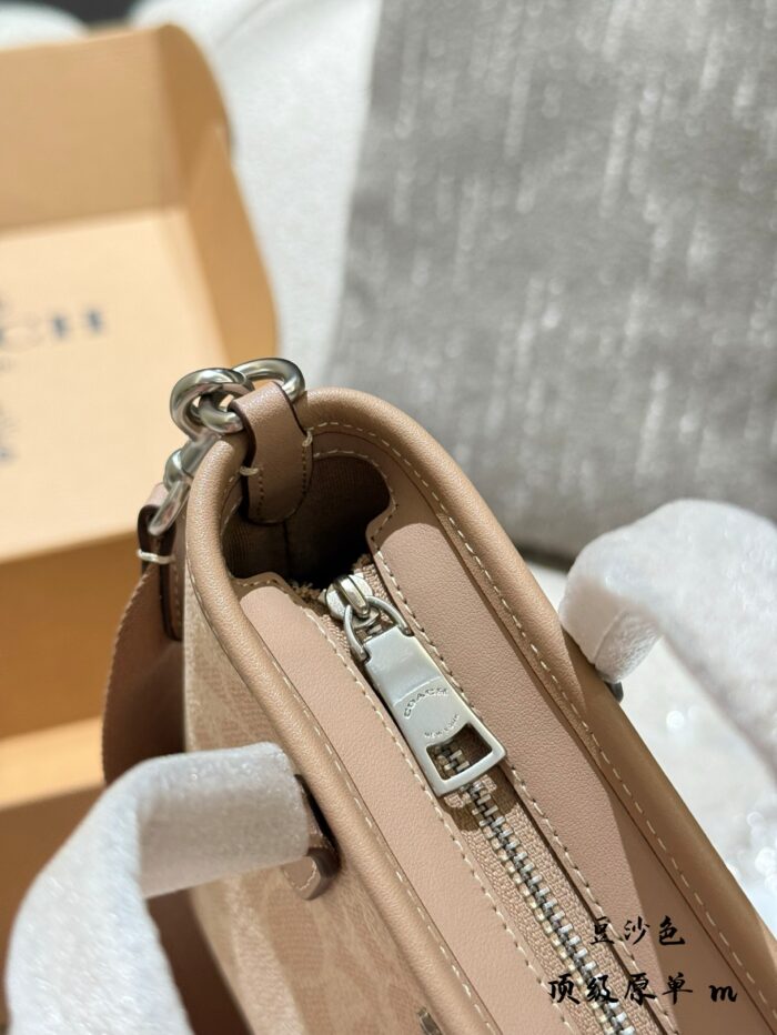 Coach City Series Mini Tote Bag Chalk White | Compact & Delicate | Sweet & Youthful Canvas Shoulder Strap | Casual & Spacious - Image 17