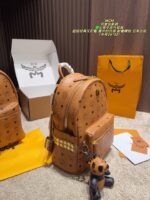 Mcm Backpack New Style Top-Grain Leather Upgraded Edition Classic, Stylish, Versatile Exquisite For Everyday Outings - Image 4