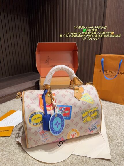Louis Vuitton Postmark Speedy 30 Pillow Bag Postmark Artistry Versatile Styling Ample Capacity Carry By Hand