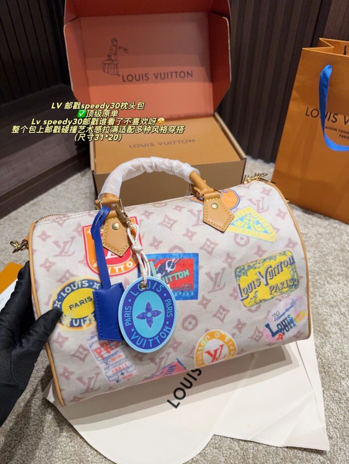 Louis Vuitton Postmark Speedy 30 Pillow Bag Postmark Artistry Versatile Styling Ample Capacity Carry By Hand - Image 2