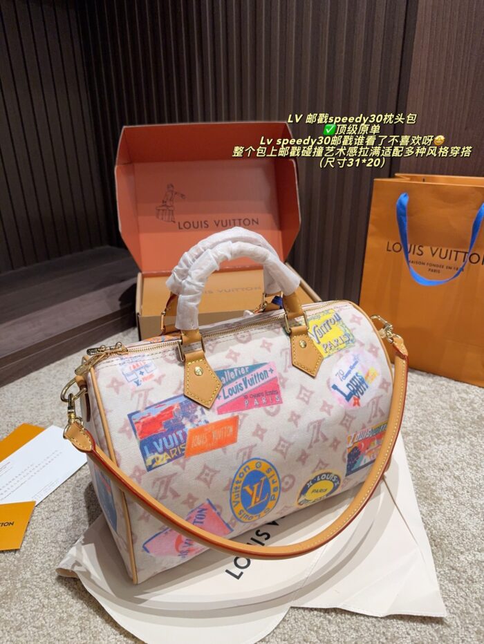 Louis Vuitton Postmark Speedy 30 Pillow Bag Postmark Artistry Versatile Styling Ample Capacity Carry By Hand - Image 4