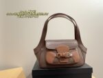 Prada Patchwork Leather Strap Vintage Underarm Bag Niche And Unlikely To Clash With Others - Image 13