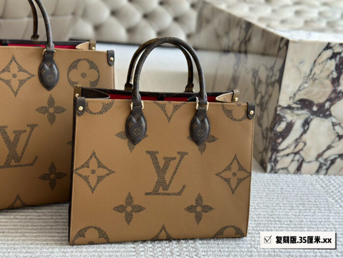 Louis Vuitton On The Go Large Logo Matching Pattern Shopping Tote - Image 2