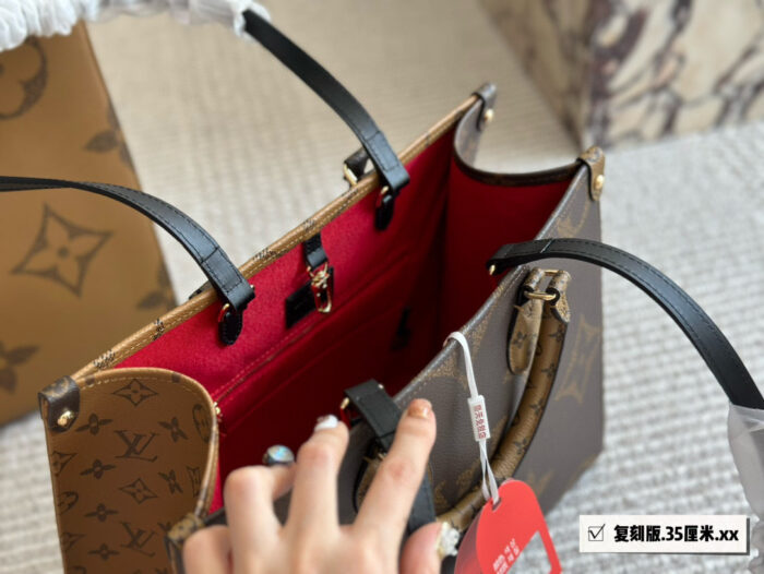Louis Vuitton On The Go Large Logo Matching Pattern Shopping Tote - Image 9