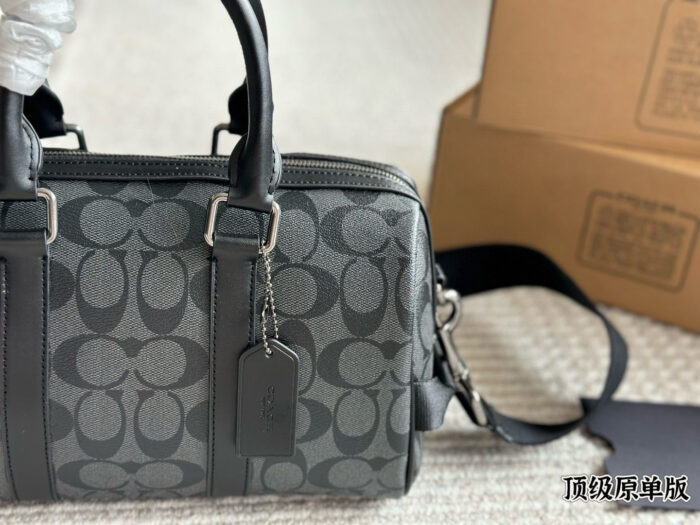 Coach Gotham 24 Classic Logo Canvas With Leather Unisex Pillow Bag - Image 2
