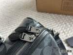 Coach Gotham 24 Classic Logo Canvas With Leather Unisex Pillow Bag - Image 5