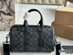 Coach Gotham 24 Classic Logo Canvas With Leather Unisex Pillow Bag - Image 6
