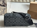 Coach Gotham 24 Classic Logo Canvas With Leather Unisex Pillow Bag - Image 7