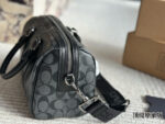 Coach Gotham 24 Classic Logo Canvas With Leather Unisex Pillow Bag - Image 8