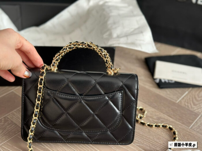 Chanel 24 New Fortune Bag - Metal Handle Woc Lambskin With Box - Image 3