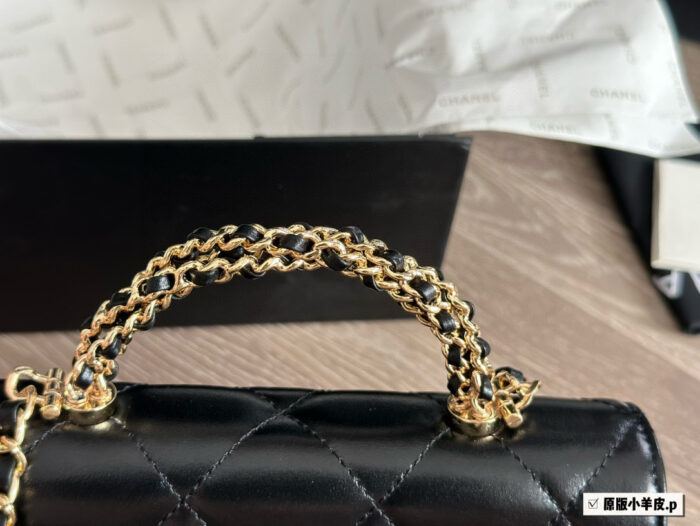 Chanel 24 New Fortune Bag - Metal Handle Woc Lambskin With Box - Image 4