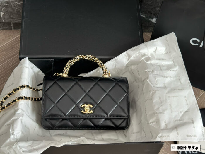 Chanel 24 New Fortune Bag - Metal Handle Woc Lambskin With Box - Image 7