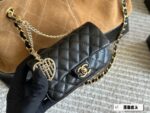 Chanel 25A Suede Hobo Shoulder Tote Suede Colour-Blocking Autumn/Winter Bag King - Image 7