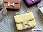 Hermès Kang Kang Bag (Stewardess Bag) Swift Calf Leather With Silver Buckle Authentic Hand-Stitched Complete Original Logo - Image 15