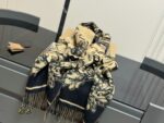 Burberry Double-Sided Cashmere Scarf Knight Emblem & Check Pattern Reversible Ideal For Personal Use Or As A Gift - Image 6